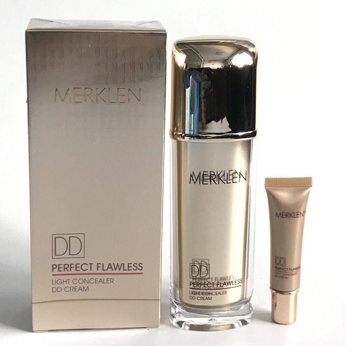 正品MERKLEN麦尔卡伦轻薄遮瑕DD霜隔离霜补水保湿防水粉底液bb霜