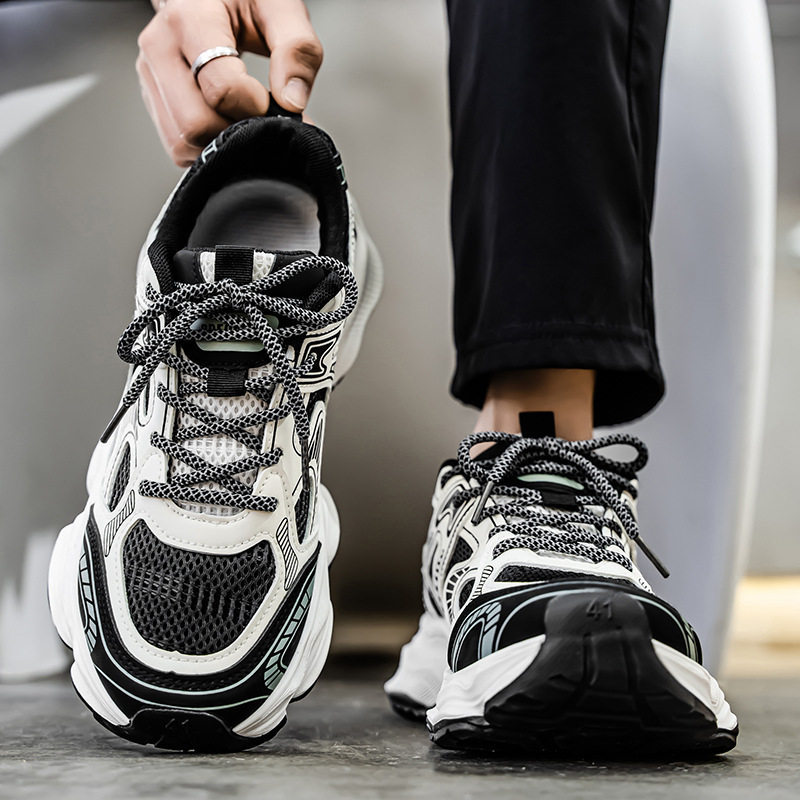 田莆男鞋运动鞋2026新款夏季透气薄款网面男士潮流休闲鞋子老爹鞋