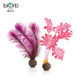 碧欧宝biorb英国鱼缸水族箱自然装 饰品粉紫色海带仿真造景布景