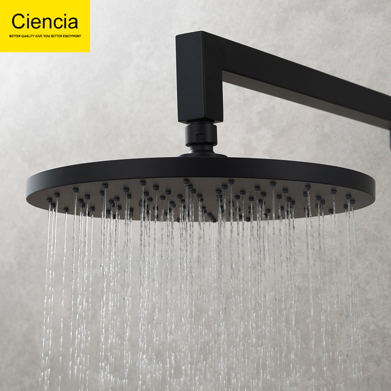 ciencia科德林ABS塑料10英寸浴室增压莲蓬头淋浴喷头硅胶出水顶喷