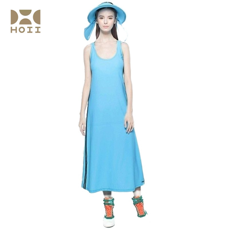 HOII后益交叉美背连衣裙洋装 防晒美背吊带太阳紫外线户外出游夏图片