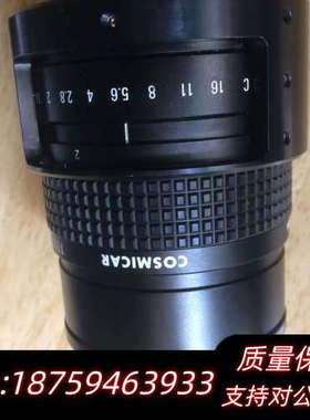 Cosmicar 75mm电视镜头，黑色金属机身，光圈2-2.询价