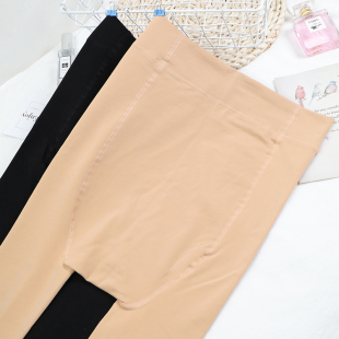 迟到姐姐 春秋薄绒打底裤女初冬款200斤肉色加肥加大码胖MM连裤袜