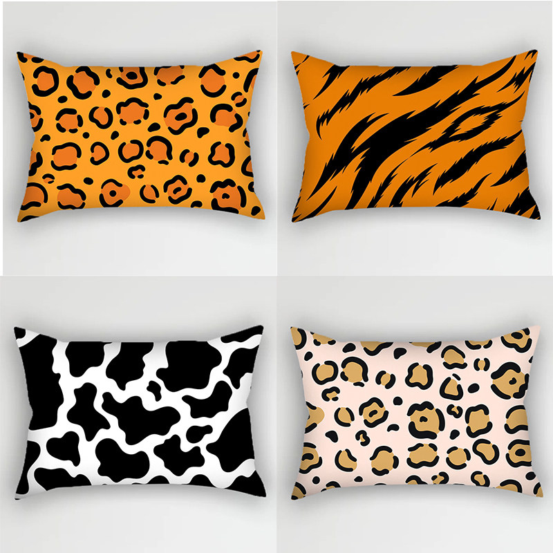 豹纹几何不规则长方形睡觉腰枕