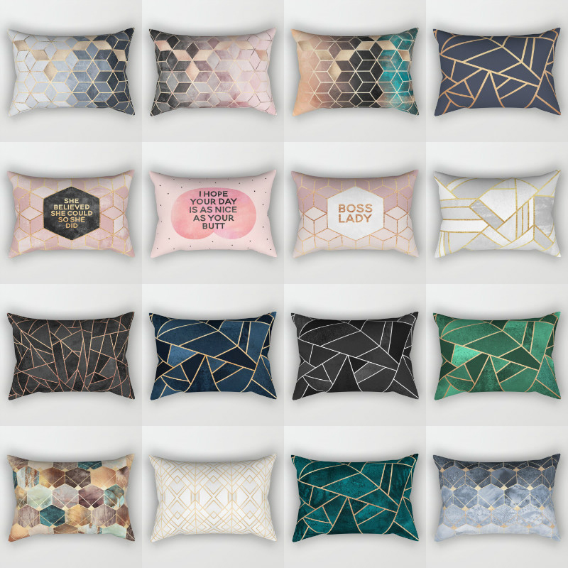 大理石纹ins风抱枕双面印花抱枕