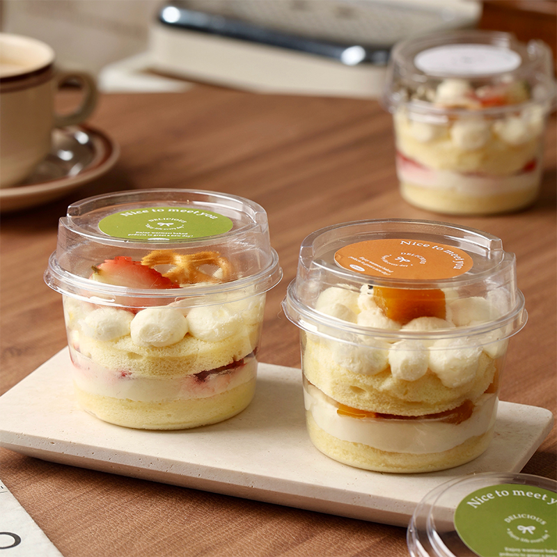 圆形慕斯蛋糕杯150ml250ml双皮奶木糠草莓奶酪布丁酸奶烘焙包装盒