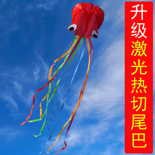 潍坊软体章鱼风筝新款微风易飞