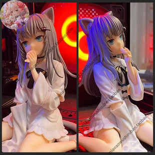 甘城猫猫坐姿Nachoneko手办可爱猫耳美少女动漫二次元模型摆件