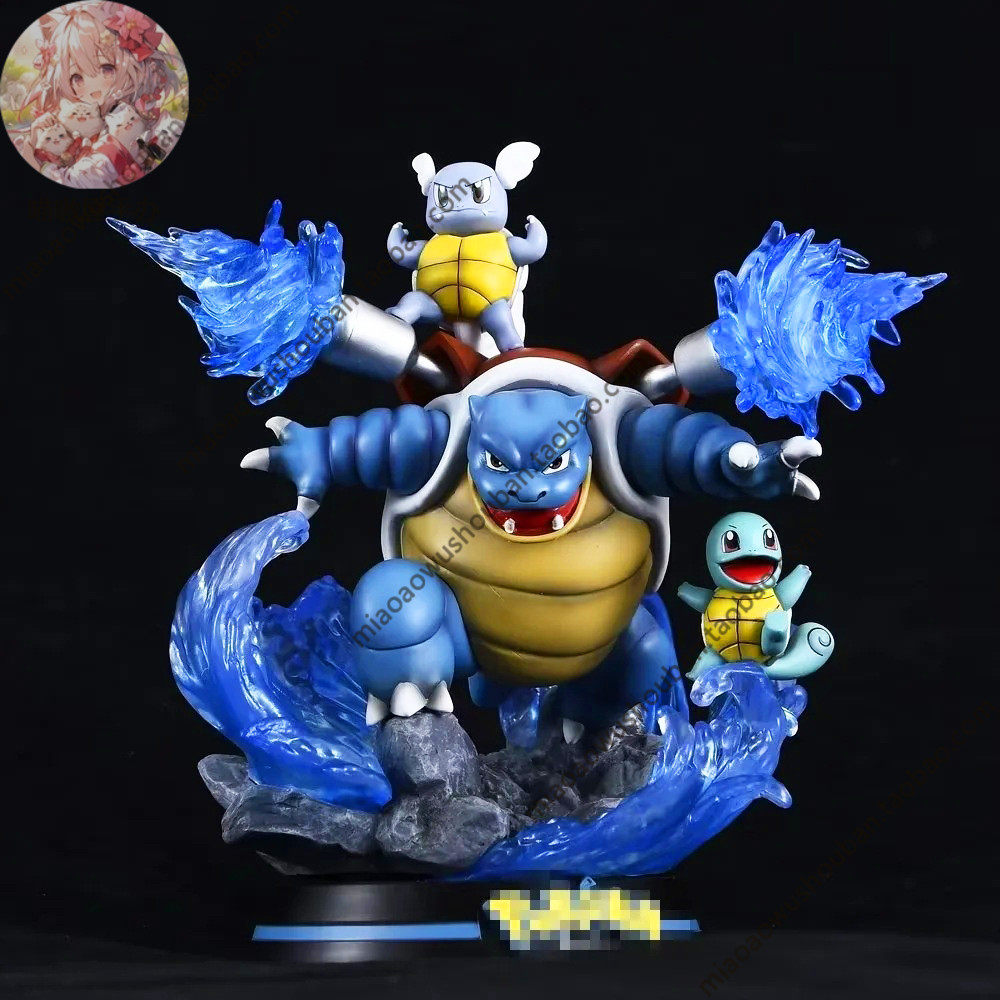 宠物小精灵 御三家水系 gk水箭龟 可发光场景 模型 摆件 盒装手办