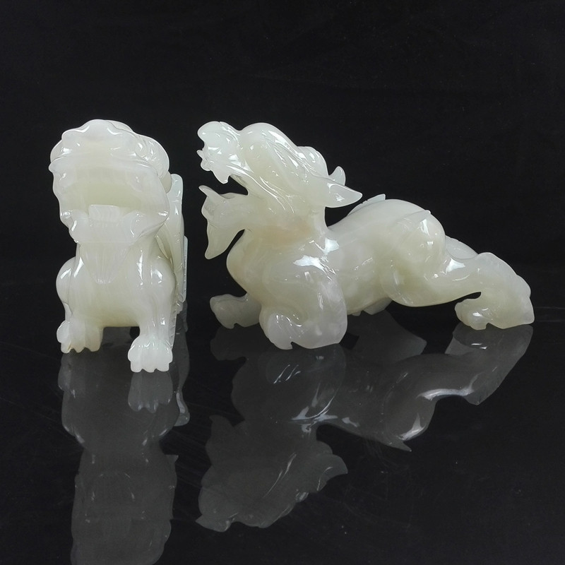 天然玉石貔貅摆件招财镇宅中式客厅玄关办公室桌面家居装饰品礼品