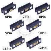 POGO 凹凸6 12pin方形磁吸DC公母头 PIN磁吸连接器