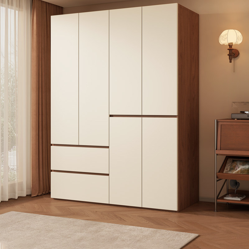 衣柜家用卧室中古风现代简易衣柜出租房2026新款爆款小户型挂衣橱
