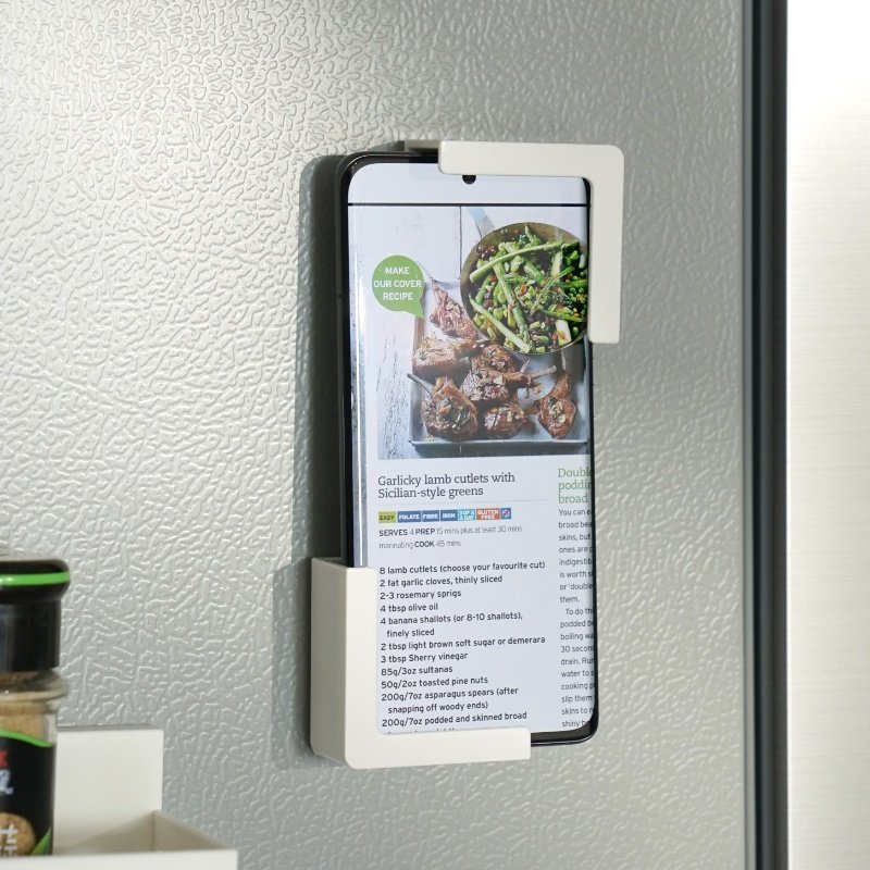 磁吸式平板支架桌面洞洞板手机ipad磁贴托架冰箱厨房珐琅板置物架