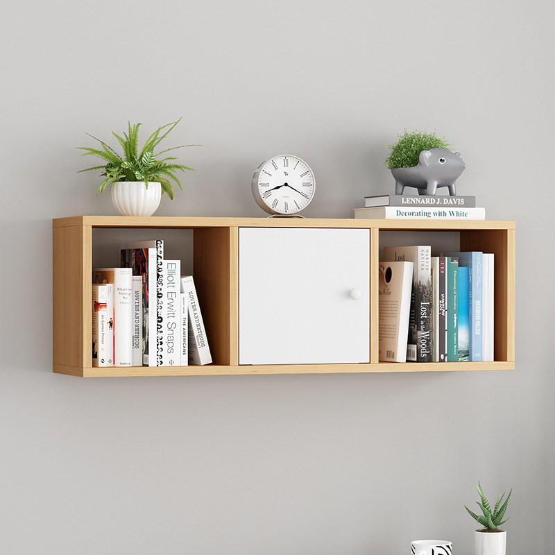 置物架墙上书架简约免打孔收纳创意小型置物柜客厅卧室壁挂式书柜,住宅家具,搁板/置物架/家用陈列架,淘宝优惠券,粉丝福利购,淘宝优惠卷