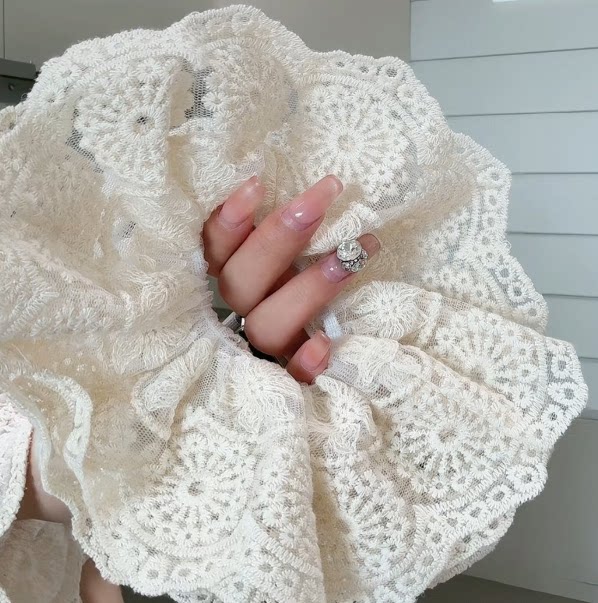 韩版花藤网状蕾丝花边大肠发圈【FF】#3-12