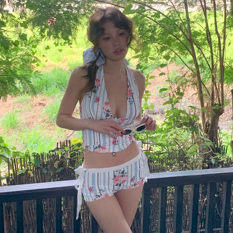 可爱甜美分体比基尼女款性感纯欲风泳衣女高级感2025新款海边度假