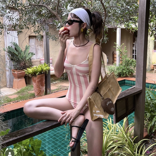 泳衣女性感纯欲风吊带连体高级感