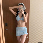 爆款 分体高级感纯欲风比基尼泡温泉三件套泳衣女款 2025年新款 性感