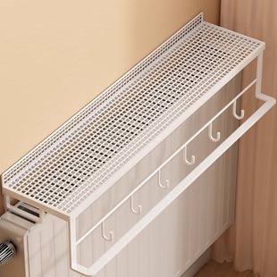 暖气片晾衣架挂架暖气管上方置物架家用小型鞋 子衣服烘干晾衣神器
