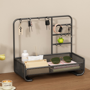 玄关钥匙收纳摆件入户门口装饰盒鞋柜上置物架桌面收纳盒整理神器