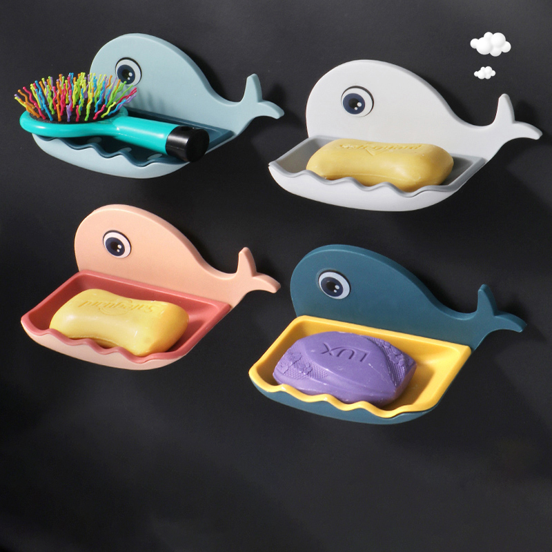 肥皂盒家用免打孔壁挂式双层沥水