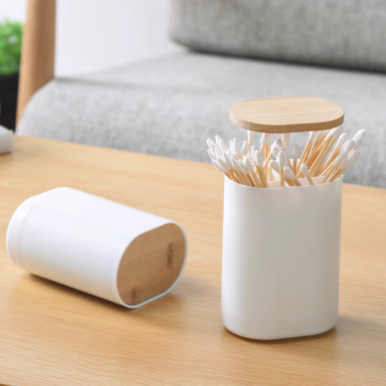 牙签盒按压式自动弹出创意棉签家用客厅收纳盒子多功能牙签筒设计
