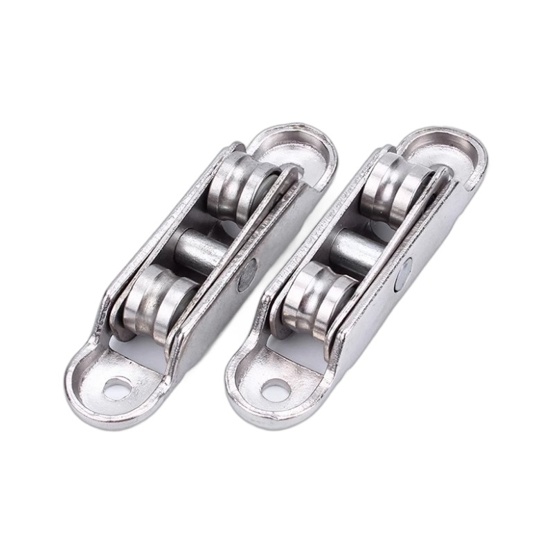 塑钢门窗滑轮88不锈钢轴承静音耐磨损推拉窗户滚轮配件底部设计