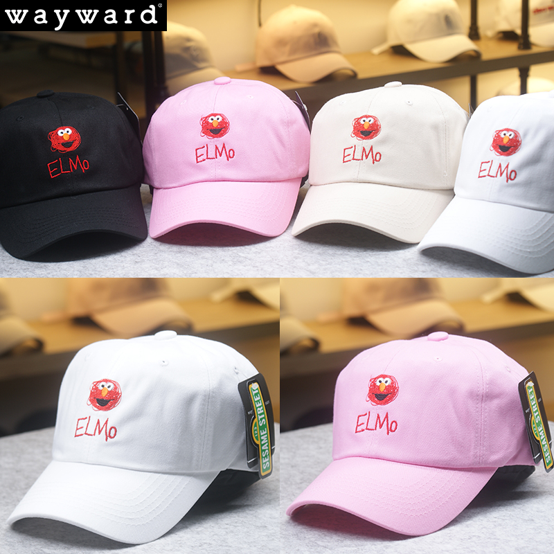 手写新品图案刺绣纯色街头棒球帽