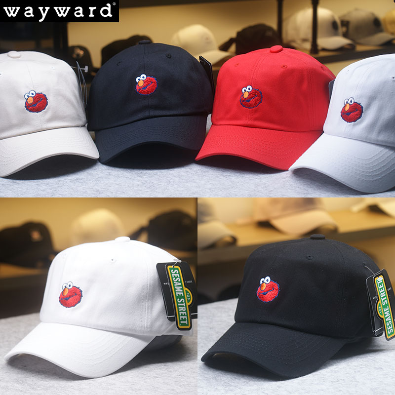 韩国新品elmo刺绣情侣棒球帽帽子