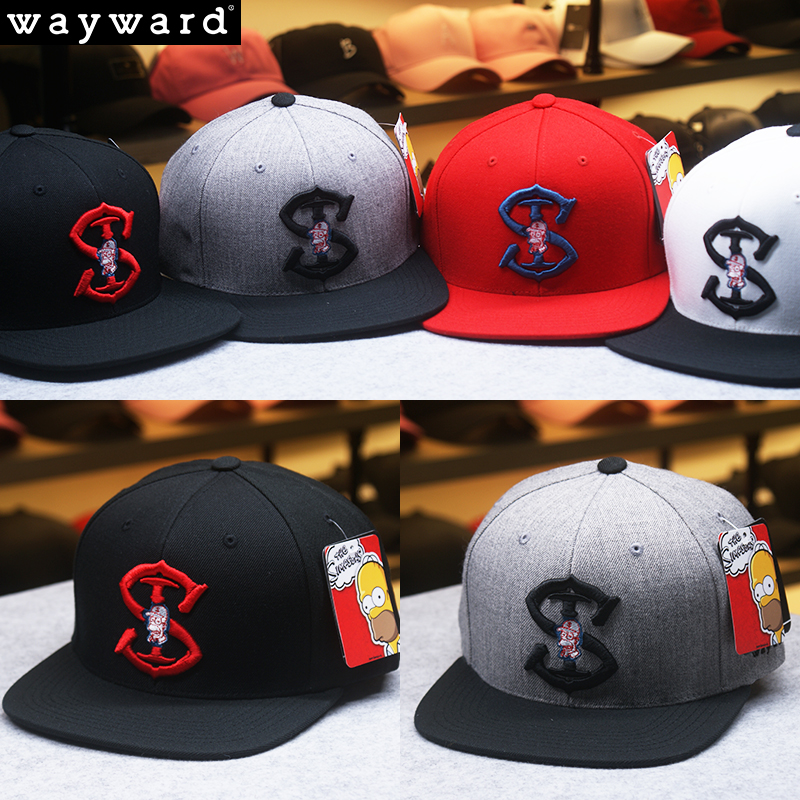 韩国潮牌simpson字母时尚平沿帽