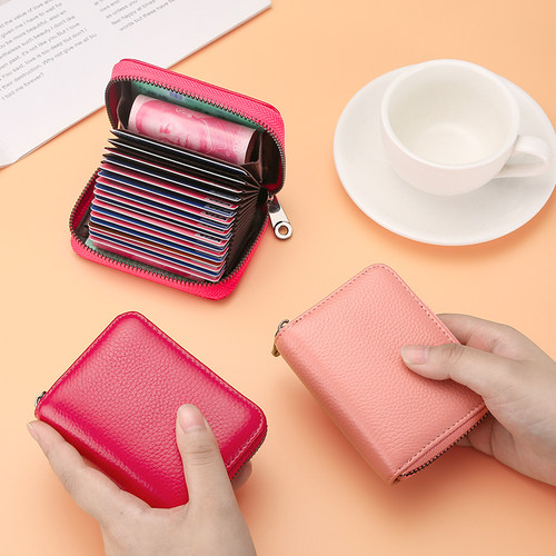 防消磁卡包男女式拉链多卡位