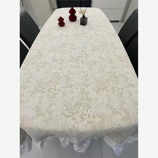 法式桌布家用长方形高颜值布艺椭圆形客厅茶几莫里斯花台布餐桌布