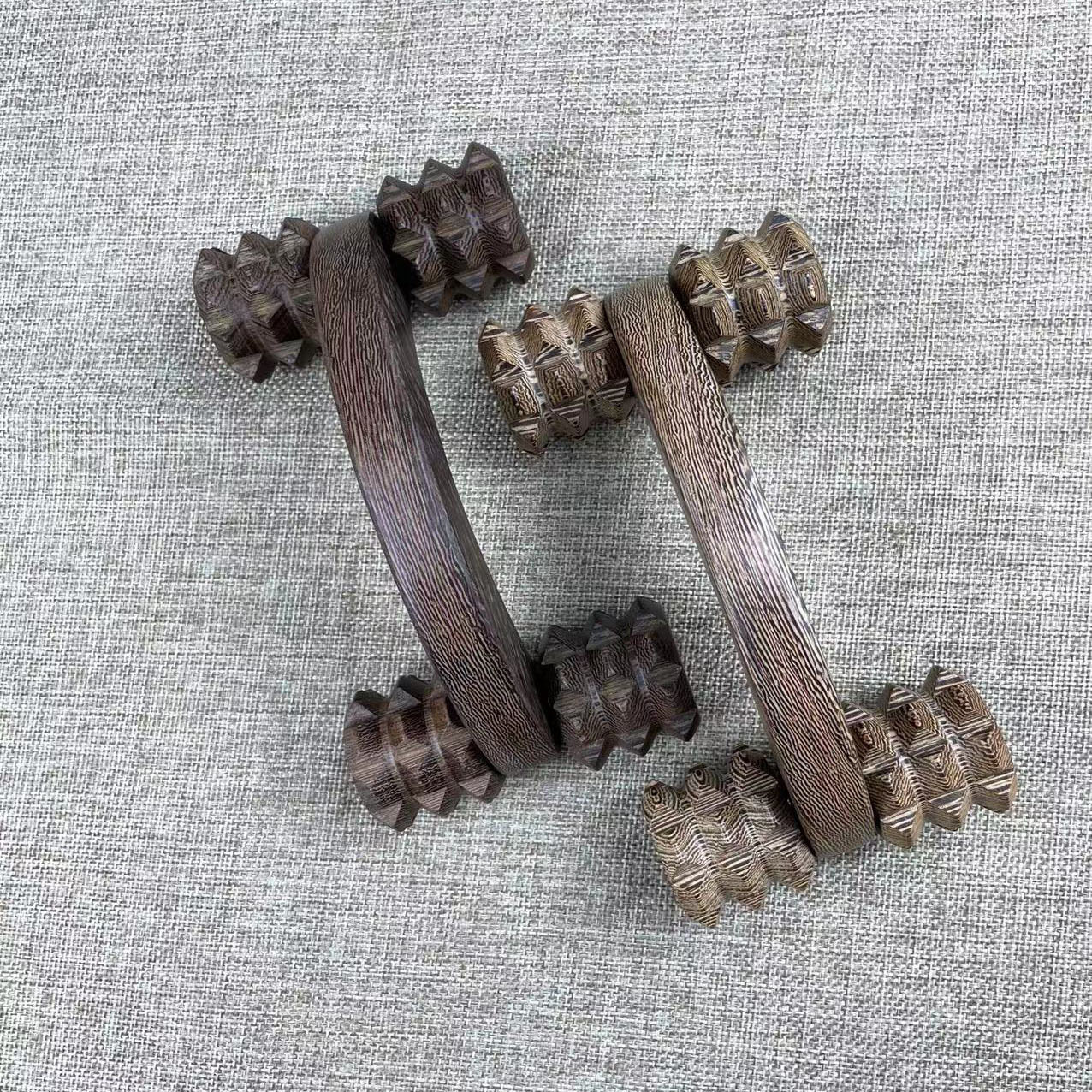 鸡翅木手动滚轮式四轮木质月球车按摩器脸部家用全身腿部背部