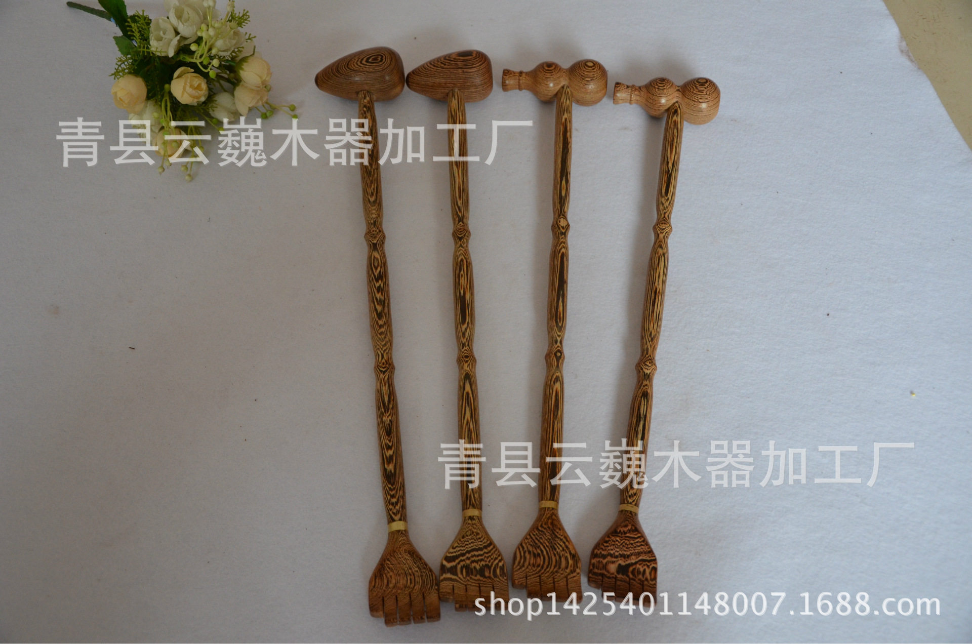 鸡翅木两用健身锤敲打锤按捶痒痒挠不求人木质木器厂