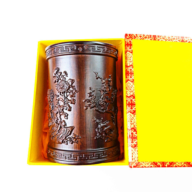 黑檀木笔筒砚台木质镇纸文房四宝檀木烟缸木质大量