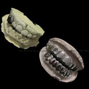 白金牙套私人订制珠宝Customer jewelry Grillz嘻哈大金牙定制