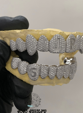 Vampire fangs grillz 吸血鬼尖牙套定制字母满钻镶嵌Ken Carson