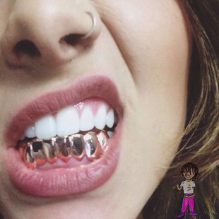 Hiphop Grills 925纯银14K/18K金牙定制光金牙套嘻哈街头潮流珠宝