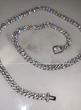 古巴链菱形18K金电镀男女