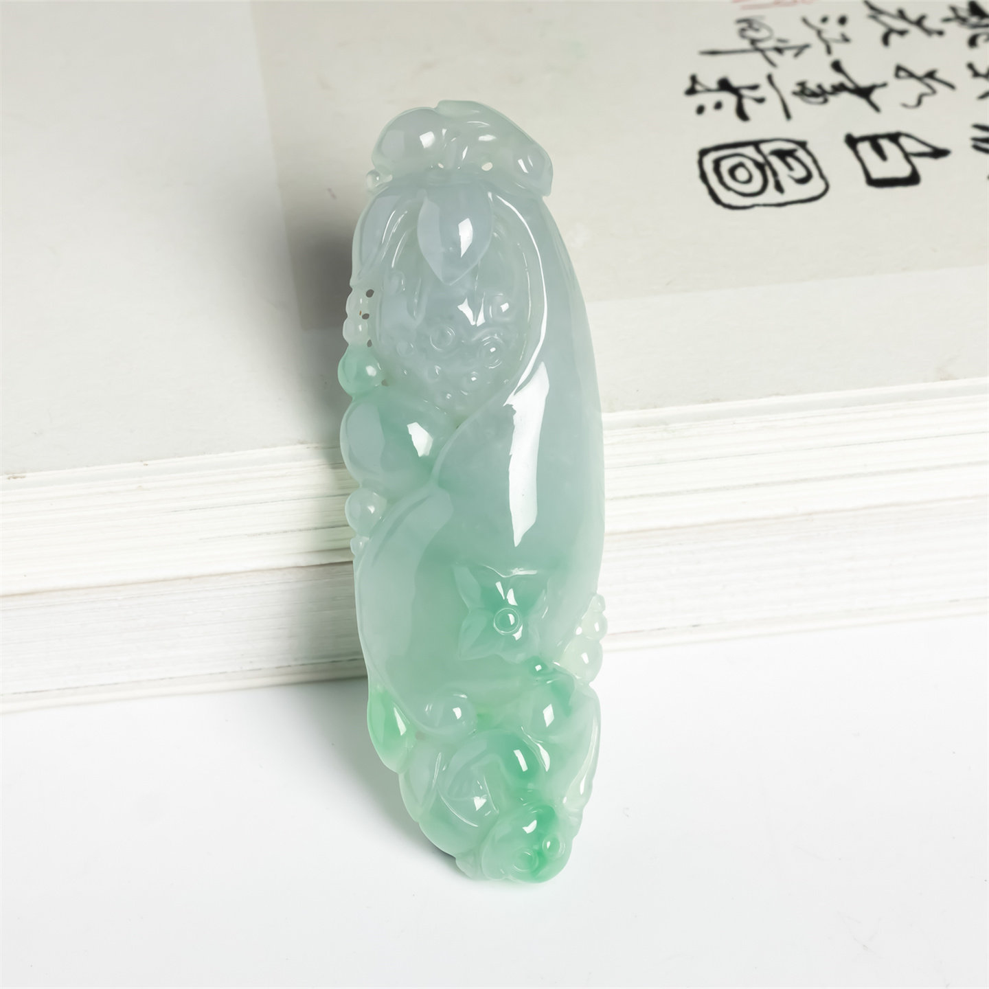 缅甸天然翡翠A货冰糯种冰绿莲蓬吊坠男女款毛衣链多子多福玉挂件