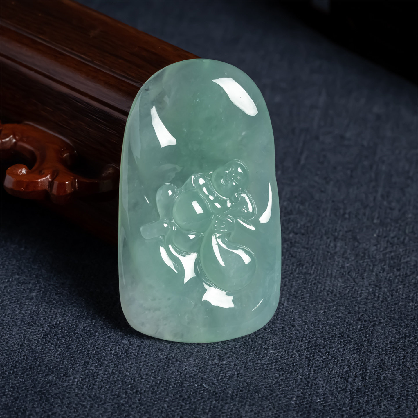 缅甸天然翡翠a货冰种浅绿满绿佛公吊坠女款佛牌平安佛翡翠玉挂件