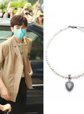 猫眼石爱心时尚风天然淡水珍珠