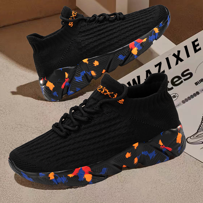 男鞋夏季透气2025新款袜鞋潮牌百搭休闲袜子鞋轻便情侣跑步运动鞋