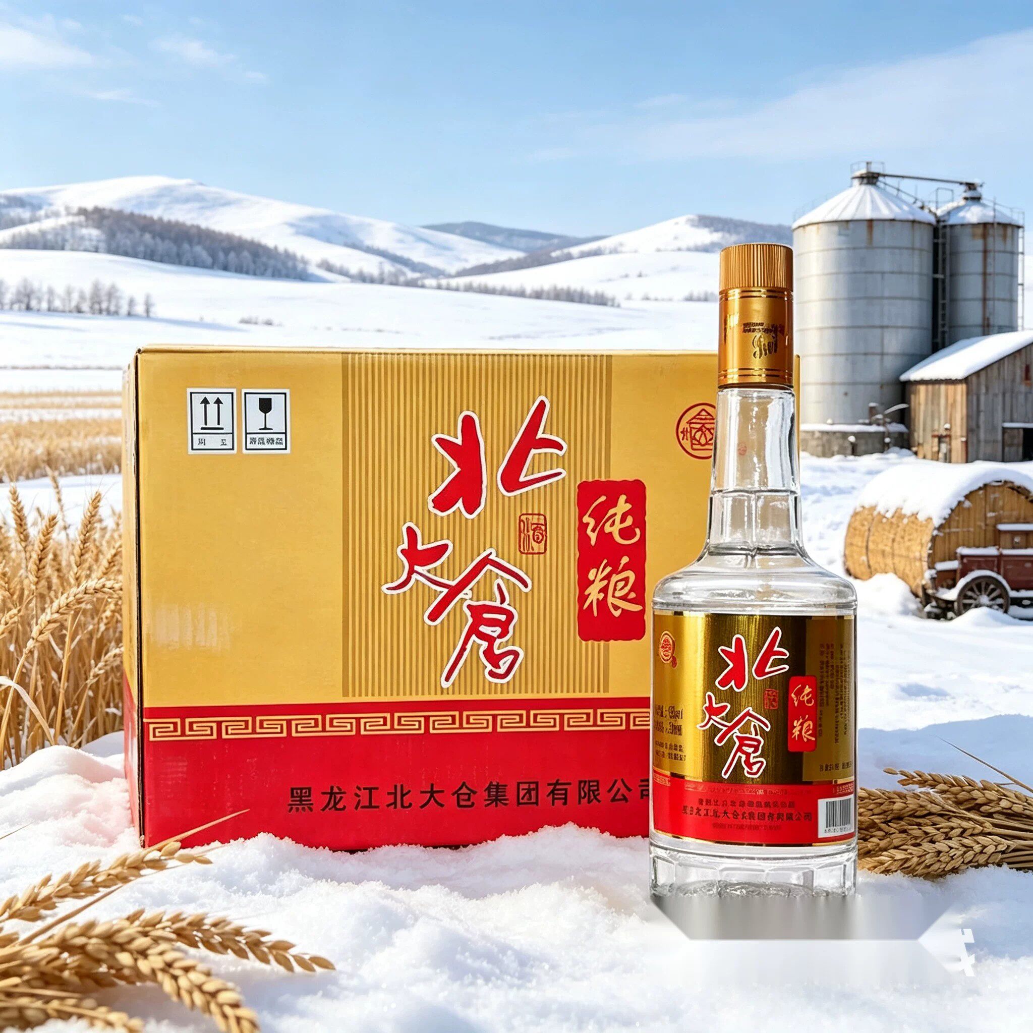 北大仓白酒浓香型纯粮42度高粱小麦东北传统酿造工艺酒整箱六瓶装