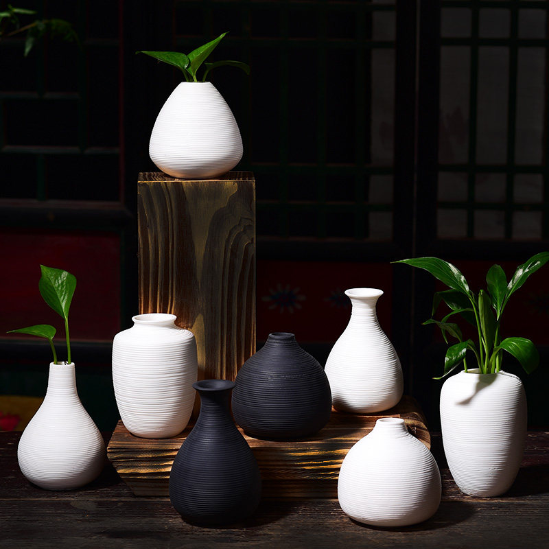 新中式花插创意家居客厅装饰摆件工艺品绿萝水培容器小花瓶插花器