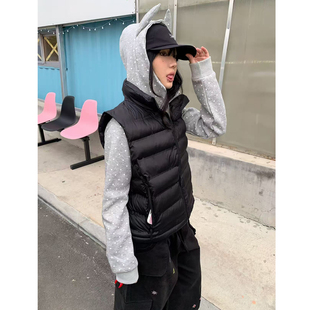 坎肩 复古立领排骨棉马甲百搭保暖无袖 local aliens外星沙龙美式