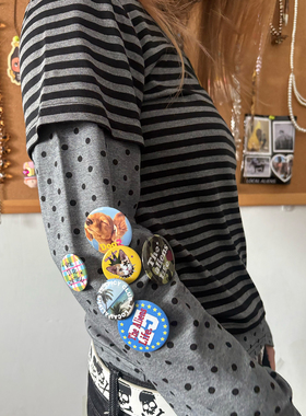 local aliens外星沙龙美式复古马口铁胸章穿搭配饰徽章吧唧套装