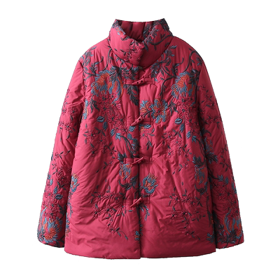 妈妈盘扣唐装棉服洋气奶奶装