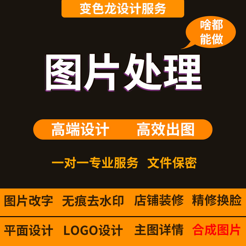p图片ps修图证件照图片处理logo海报平面设计作图抠图去水印美工_虎窝淘