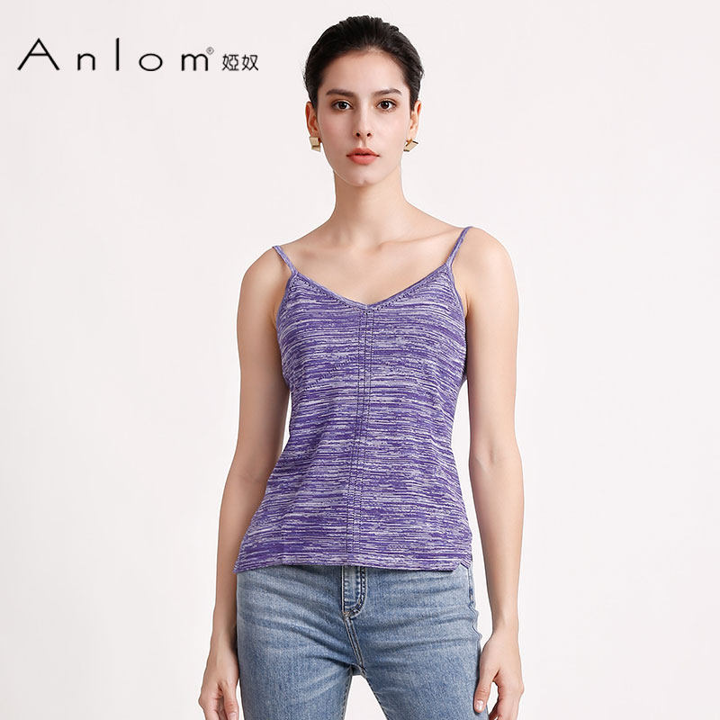 anlom/娅奴吊带背心女新款真丝上衣针织性感桑蚕丝舒适女士夏内搭